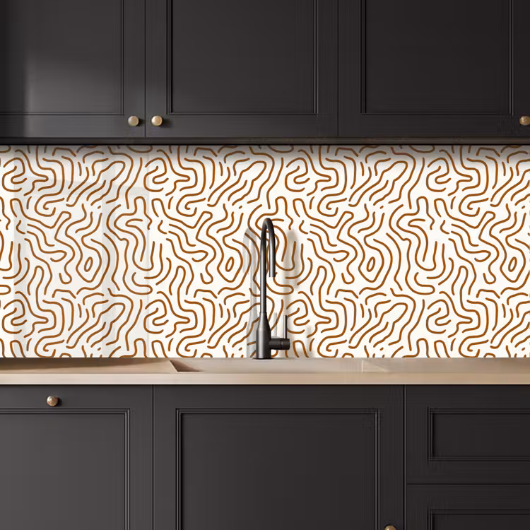 Minimalistisch - Patroon - Terracotta keuken achterwand 2 middel 871 -sfeer1