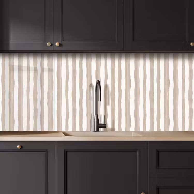 Minimalistisch - Strepen - Beige keuken achterwand 2 middel 871 -sfeer1