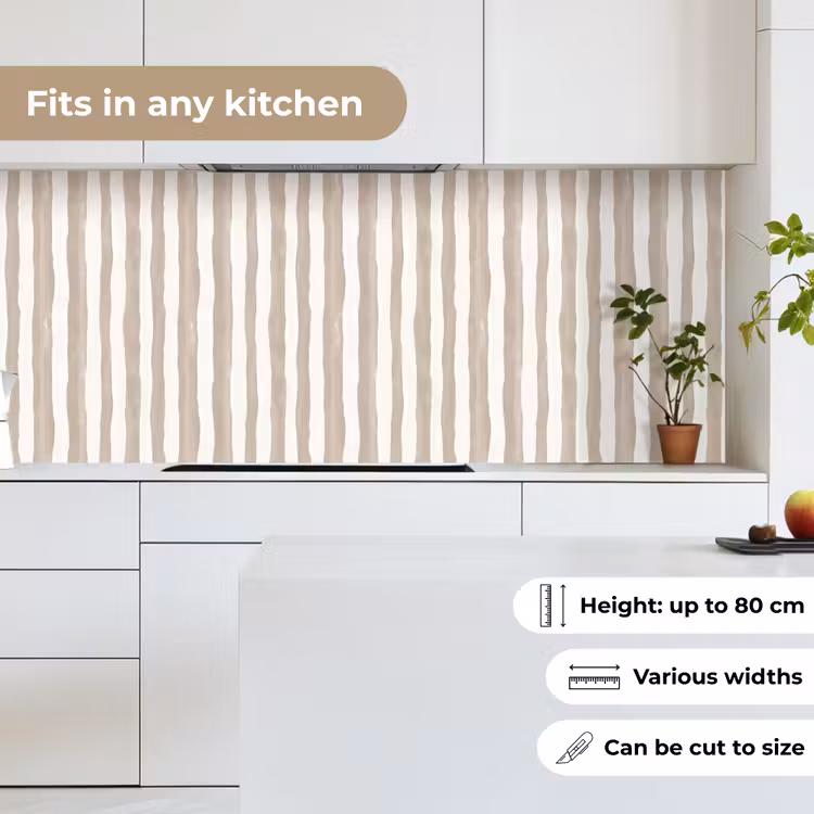 Minimalistisch - Strepen - Beige keuken achterwand 2 middel 871 -sfeer4_UK