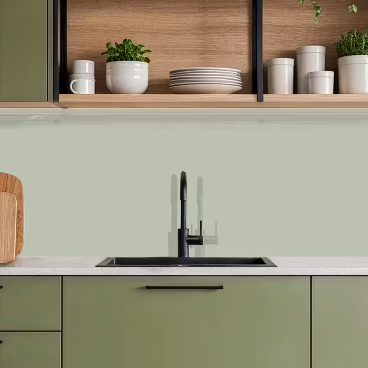 Mintgroen - Effen kleur keuken achterwand 2 middel 871 -sfeer3