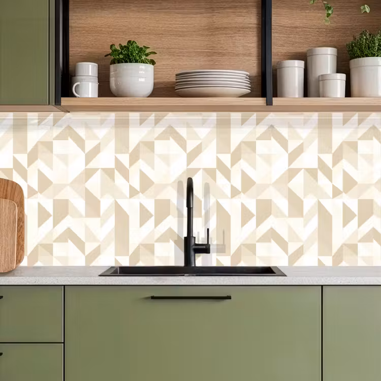 Modern - Abstract - Beige keuken achterwand 2 middel 871 -sfeer3