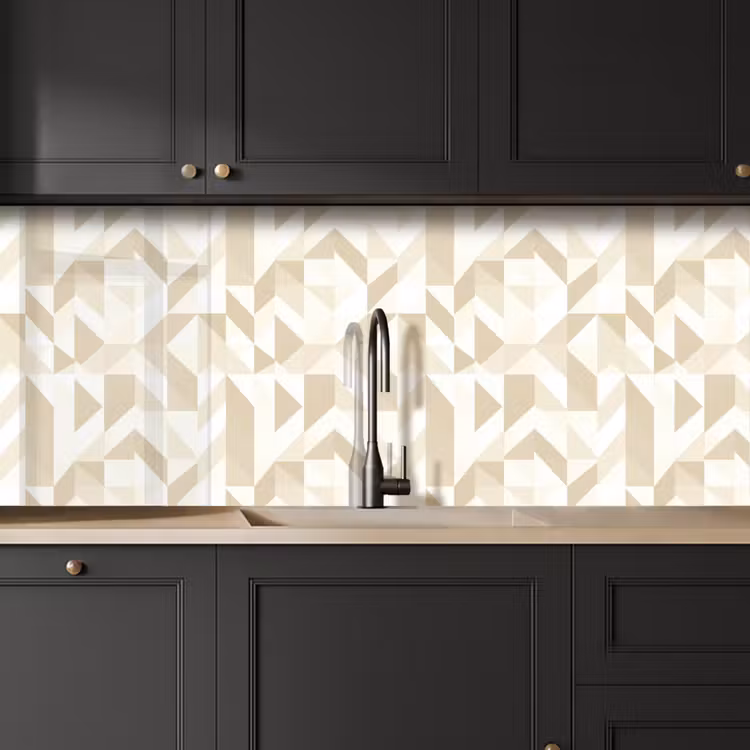 Modern - Abstract - Beige keuken achterwand 2 middel 871 -sfeer1