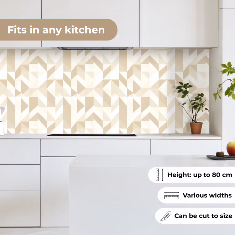 Modern - Abstract - Beige keuken achterwand 2 middel 871 -sfeer4_UK