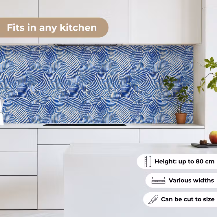 Modern - Abstract - Blauw keuken achterwand 2 middel 871 -sfeer4_UK