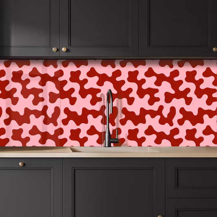 Modern - Abstract - Rood keuken achterwand 2 middel 871 -sfeer1