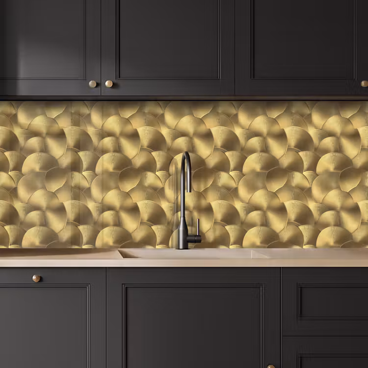 Modern - Cirkel - Goud keuken achterwand 2 middel 871 -sfeer1