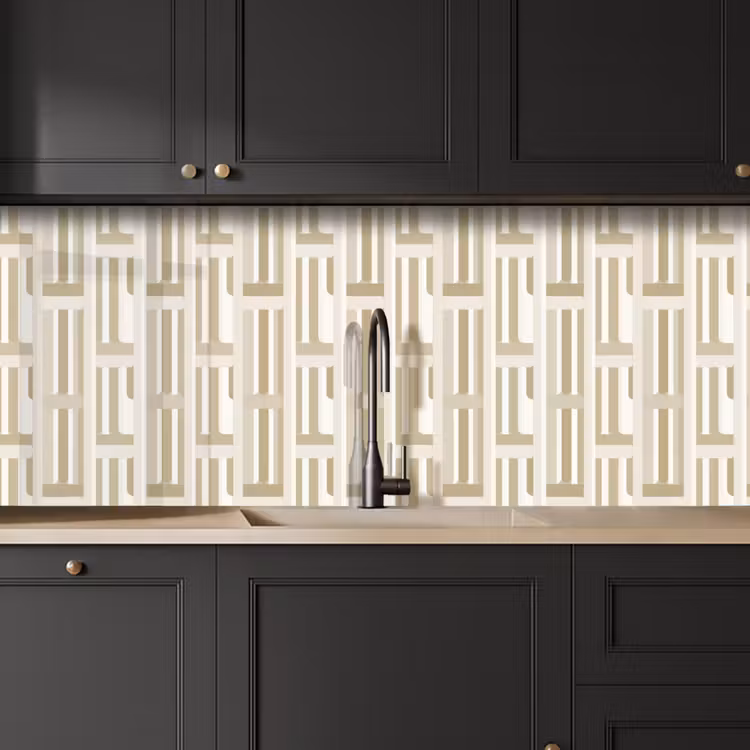 Modern - Geometrisch - Beige keuken achterwand 2 middel 871 -sfeer1