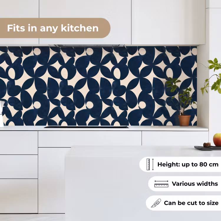 Modern - Geometrisch - Blauw keuken achterwand 2 middel 871 -sfeer4_UK