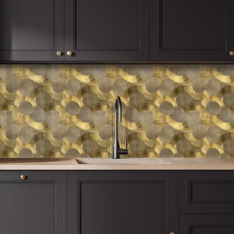 Modern - Geometrisch - Goud keuken achterwand 2 middel 871 -sfeer1