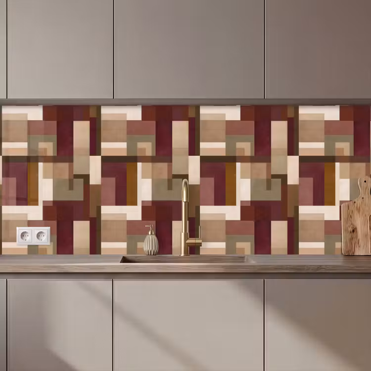 Modern - Geometrie - Kleurrijk keuken achterwand 2 middel 871 zz_3dshopping