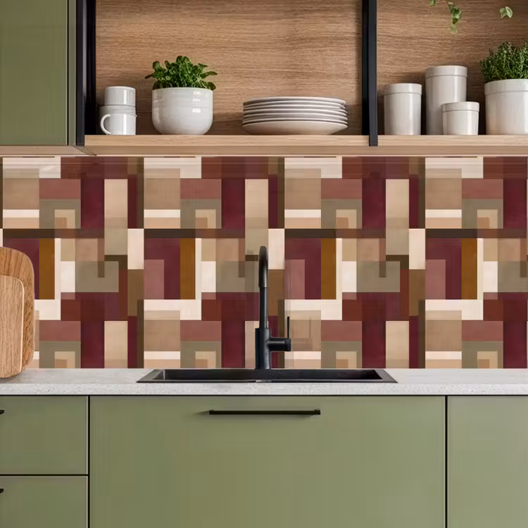 Modern - Geometrie - Kleurrijk keuken achterwand 2 middel 871 -sfeer3