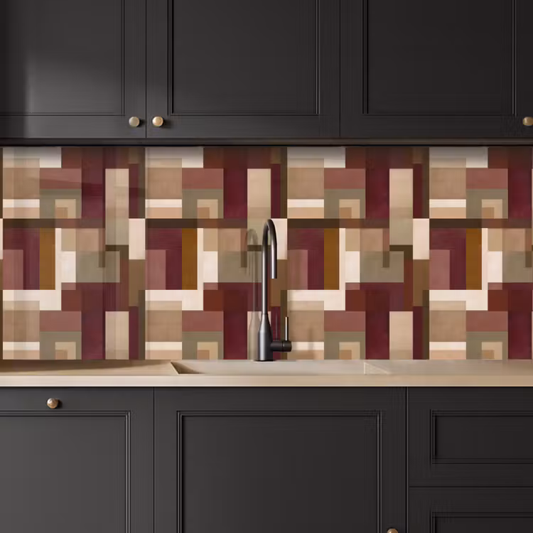 Modern - Geometrie - Kleurrijk keuken achterwand 2 middel 871 -sfeer1