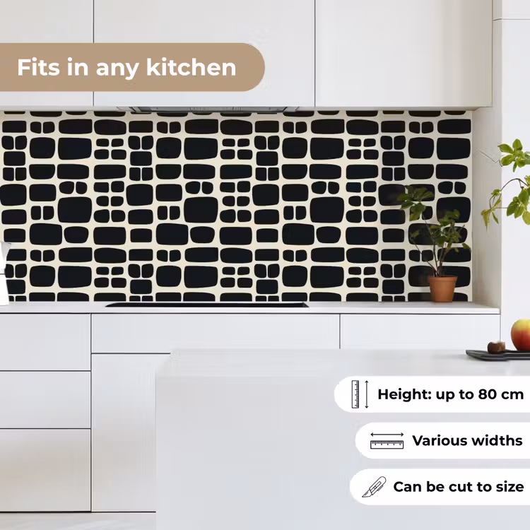 Modern - Organisch - Zwart keuken achterwand 2 middel 871 -sfeer4_UK