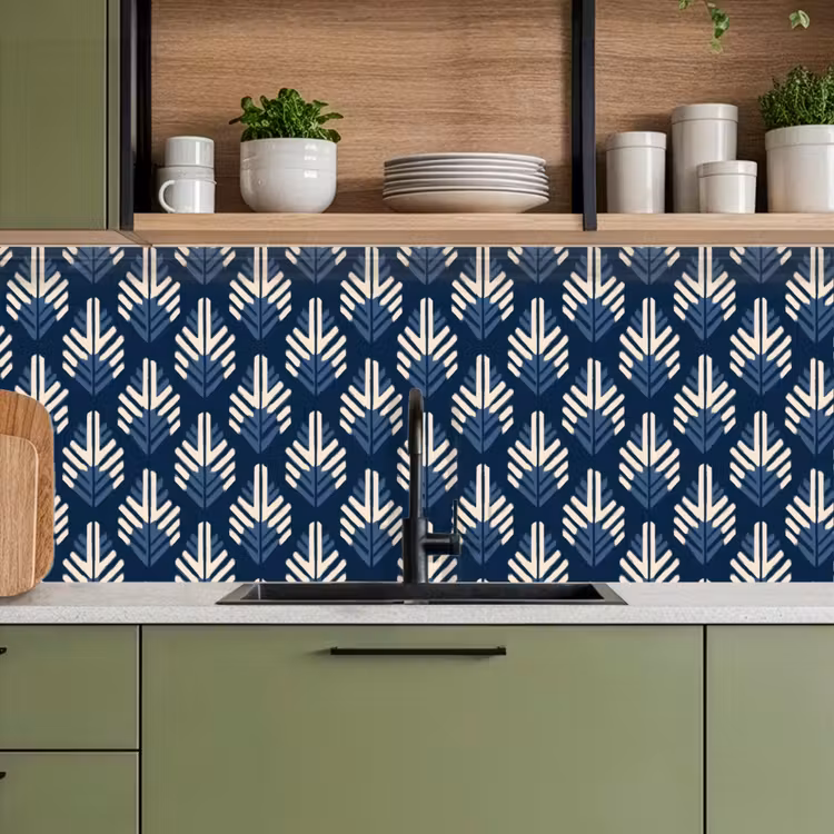 Modern - Patroon - Blauw keuken achterwand 2 middel 871 -sfeer3