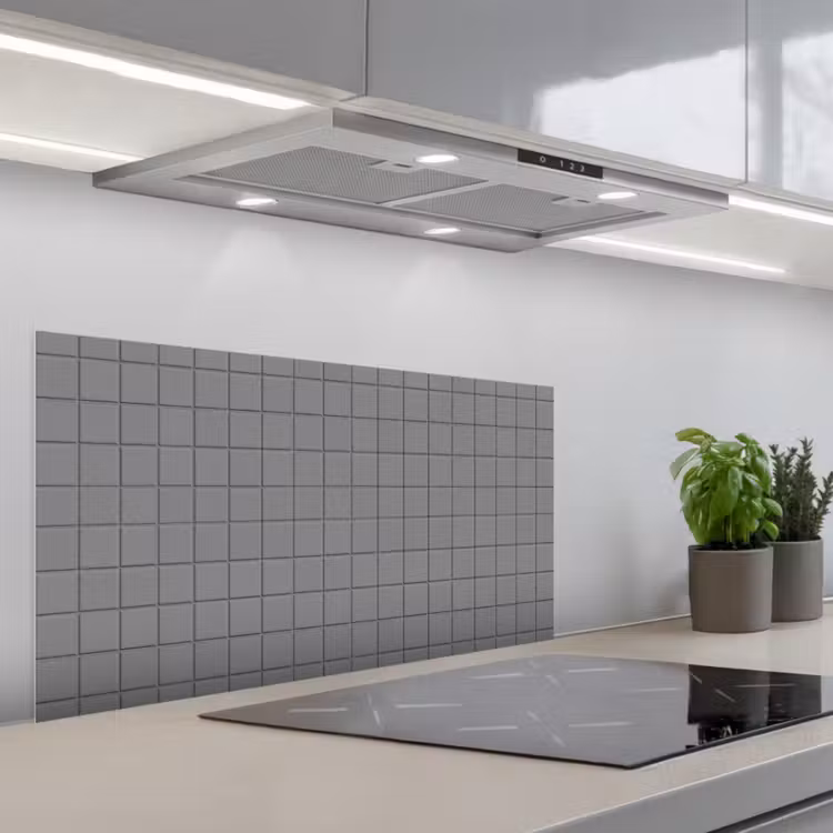 Modern - Patroon - Grijs keuken achterwand spatscherm middel 899 -3d_schuin