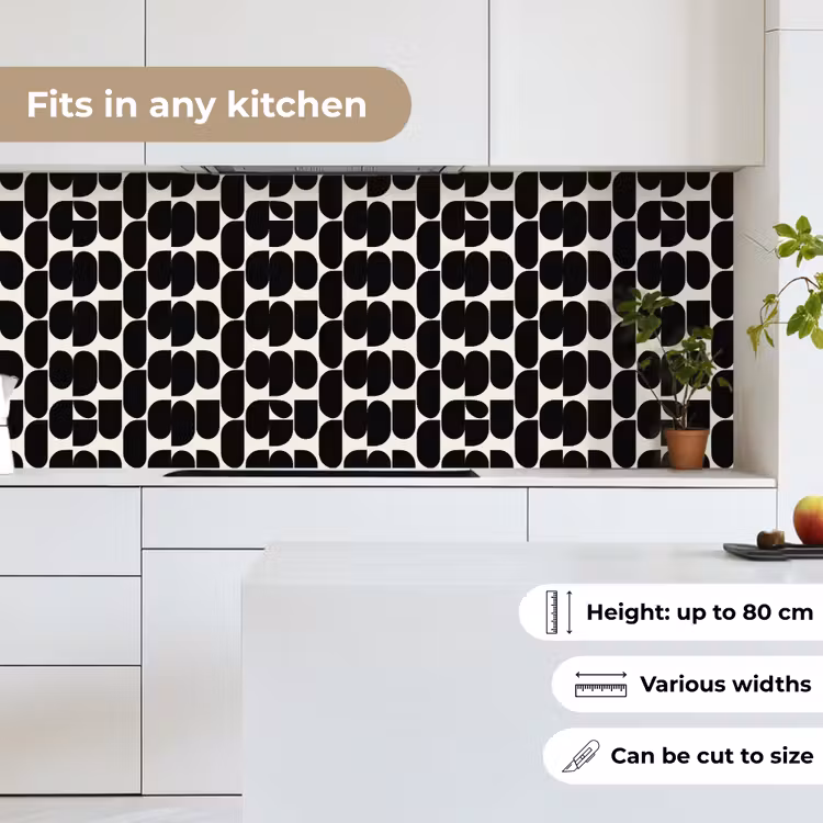 Modern - Patroon - Zwart keuken achterwand 2 middel 871 -sfeer4_UK
