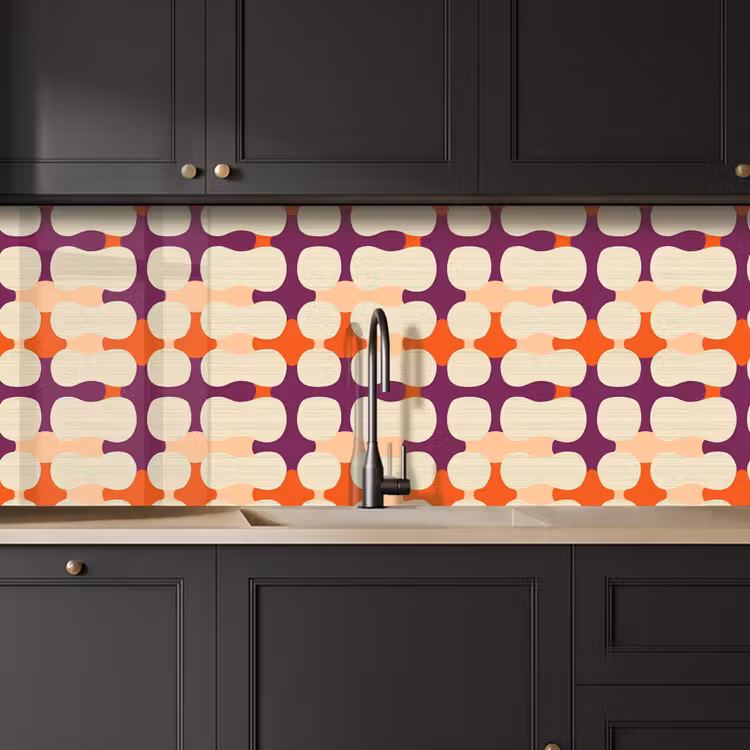 Modern - Patroon - Kleurrijk keuken achterwand 2 middel 871 -sfeer1