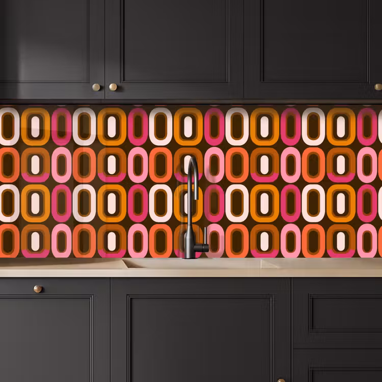 Modern - Retro - Kleurrijk keuken achterwand 2 middel 871 -sfeer1