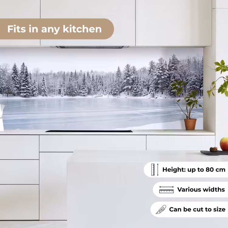 Meer - Dennen - IJs - Winter - Rustgevend keuken achterwand 2 middel -sfeer4_UK