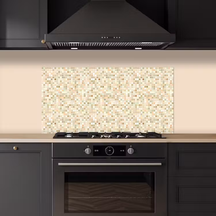 Mozaïek - Patroon - Beige keuken achterwand spatscherm middel 899 -sfeer1