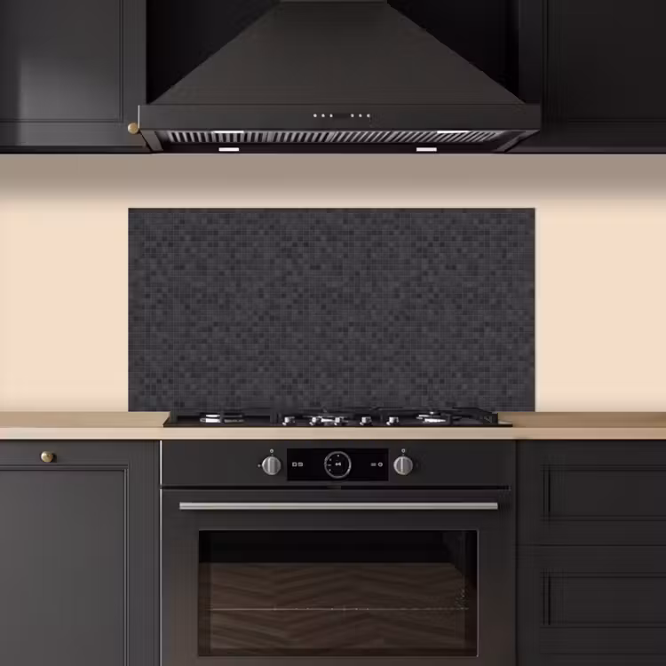Mozaïek - Patroon - Zwart keuken achterwand spatscherm middel 899 -sfeer1
