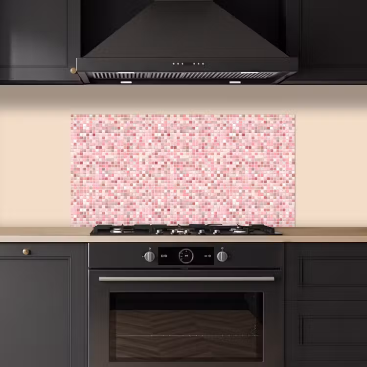 Mozaïek - Patroon - Roze keuken achterwand spatscherm middel 899 -sfeer1