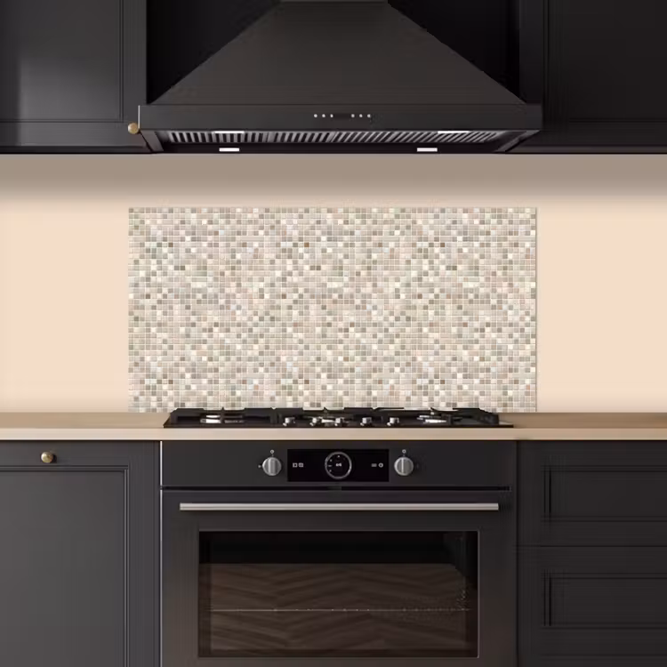 Mozaïek - Patroon- Taupe keuken achterwand spatscherm middel 899 -sfeer1