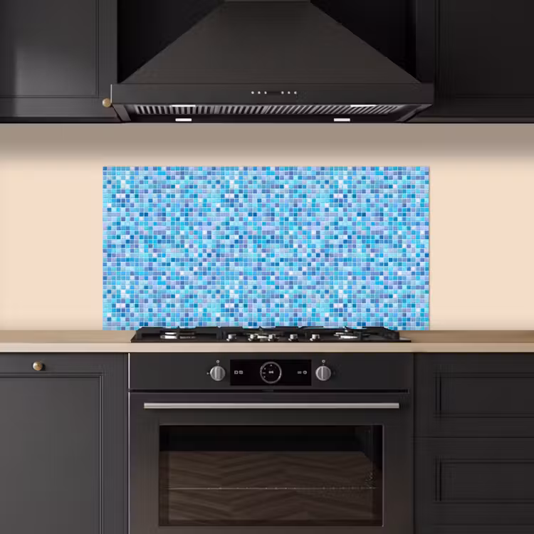 Mozaïek - Patroon - Turquoise keuken achterwand spatscherm middel 899 -sfeer1