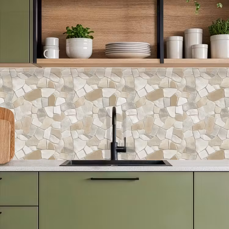 Mozaïek - Stenen - Beige keuken achterwand 2 middel 871 -sfeer3