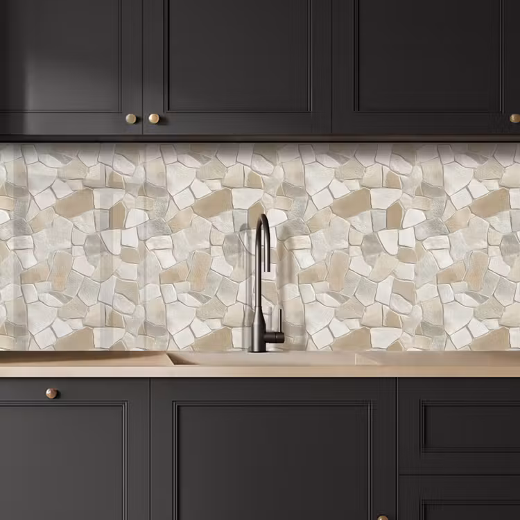 Mozaïek - Stenen - Beige keuken achterwand 2 middel 871 -sfeer1
