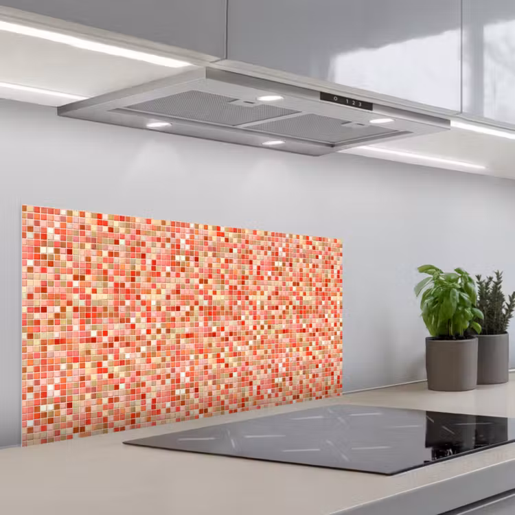Mozaïek - Tegel - Patroon - Kleurrijk keuken achterwand spatscherm middel 899 -3d_schuin