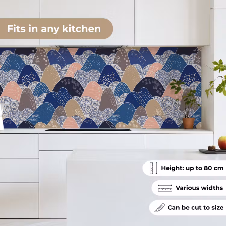 Berg - Pastel - Japans - Patronen keuken achterwand 2 middel 871 -sfeer4_UK