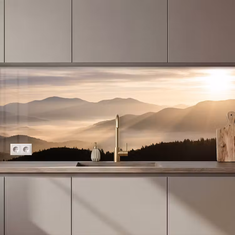 Bergen - Mist - Zonnestralen keuken achterwand 2 middel zz_3dshopping