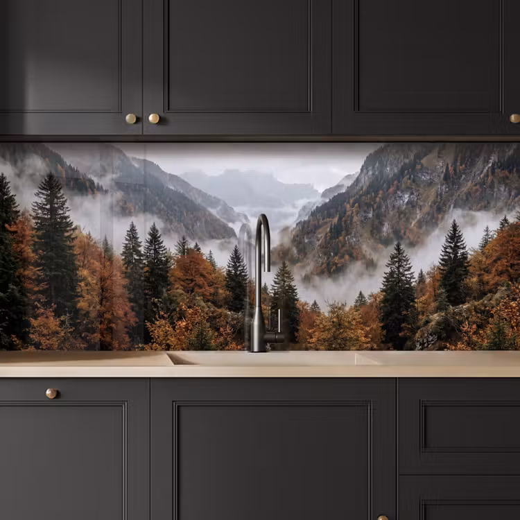 Bergen - Vallei - Mist - Herfst - Natuur keuken achterwand 2 middel -sfeer1