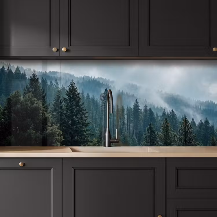 Naaldwoud - Bergen - Mist keuken achterwand 2 middel -sfeer1