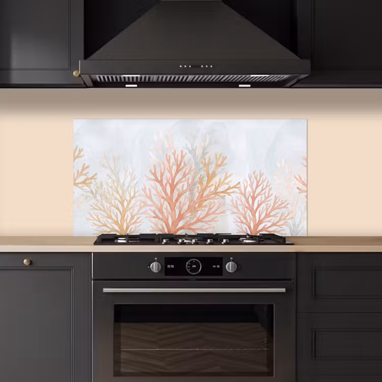 Natuur - Abstract - Aquarel - Organisch - Warm keuken achterwand spatscherm middel -sfeer1
