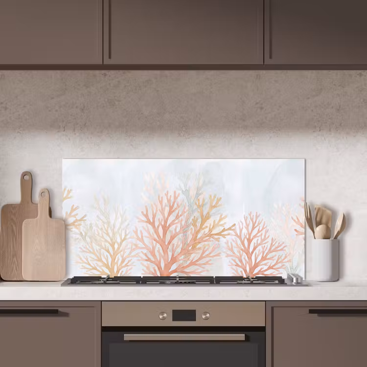 Natuur - Abstract - Aquarel - Organisch - Warm keuken achterwand spatscherm middel -sfeer2