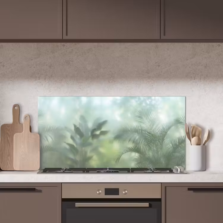 Natuur - Vervaagd - Groen - Abstract - Modern keuken achterwand spatscherm middel -sfeer2