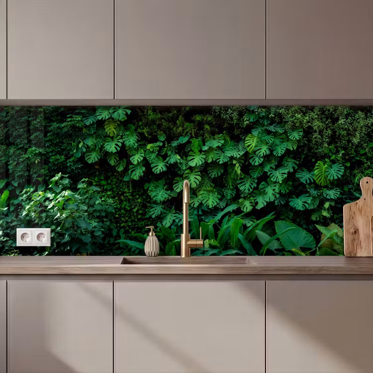 Natuur - Bos - Groen - Monstera keuken achterwand 2 middel zz_3dshopping