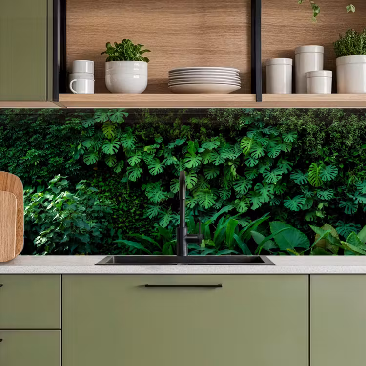 Natuur - Bos - Groen - Monstera keuken achterwand 2 middel -sfeer3