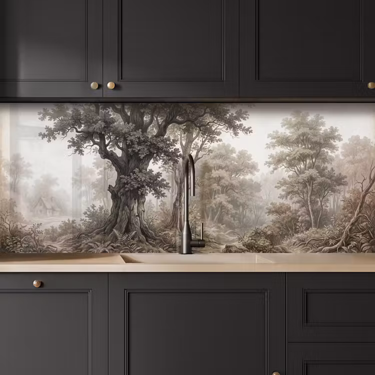 Natuur - Bos - Eik keuken achterwand 2 middel -sfeer1
