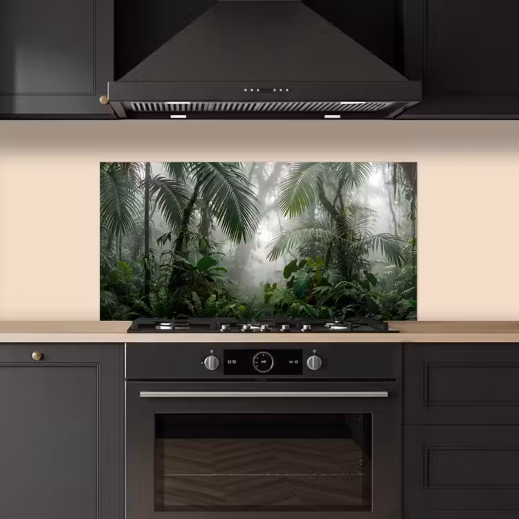 Natuur - Jungle - Mist - Tropisch - Groen keuken achterwand spatscherm middel -sfeer1