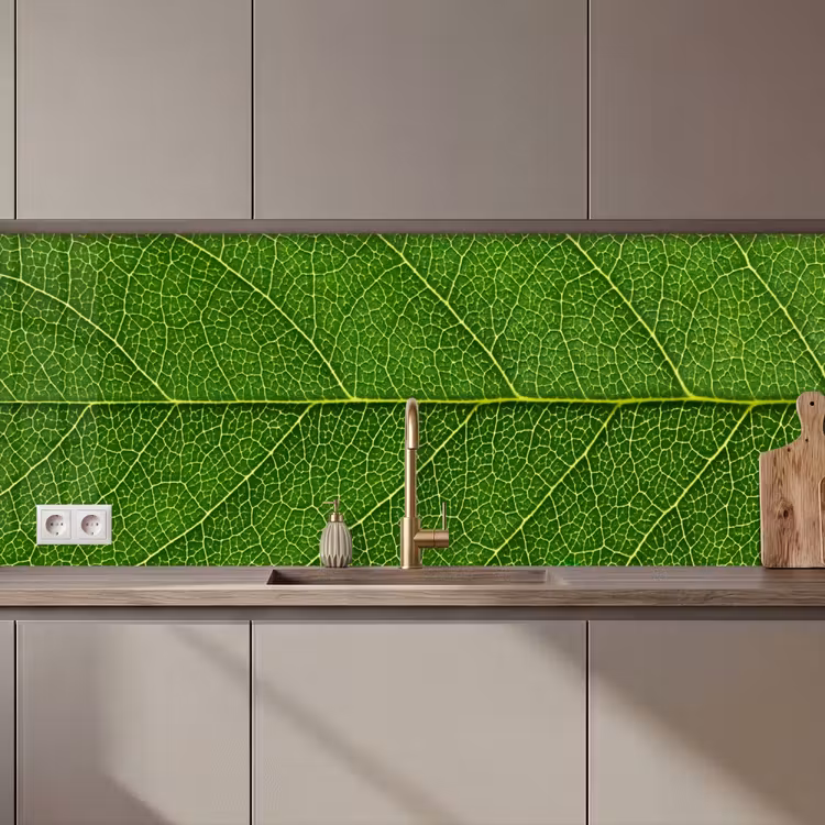 Natuur - Blad - Groen keuken achterwand 2 middel zz_3dshopping
