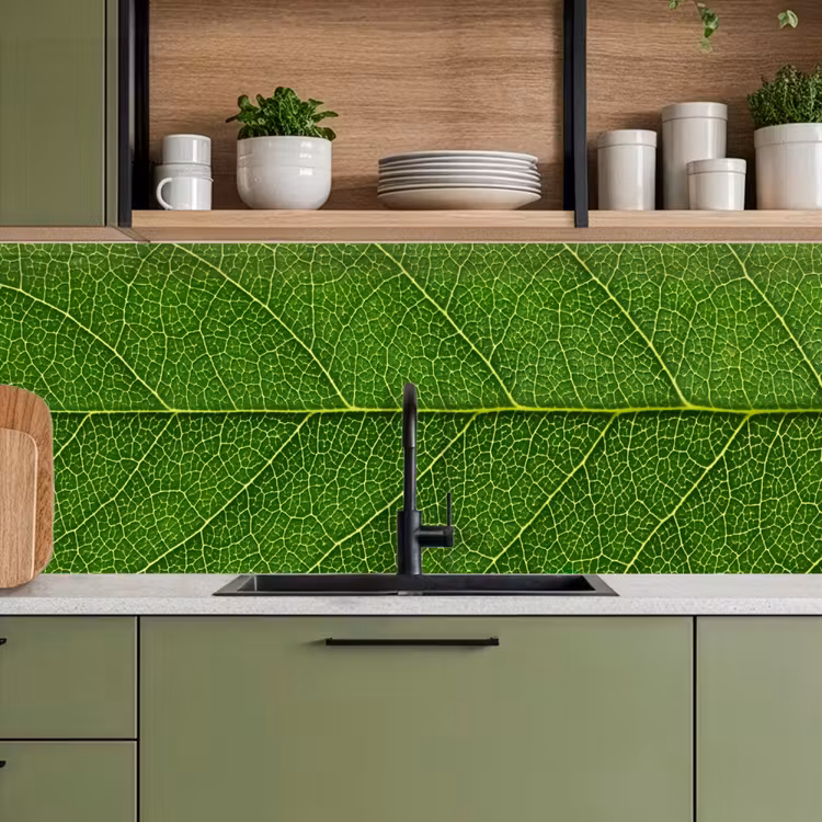 Natuur - Blad - Groen keuken achterwand 2 middel -sfeer3
