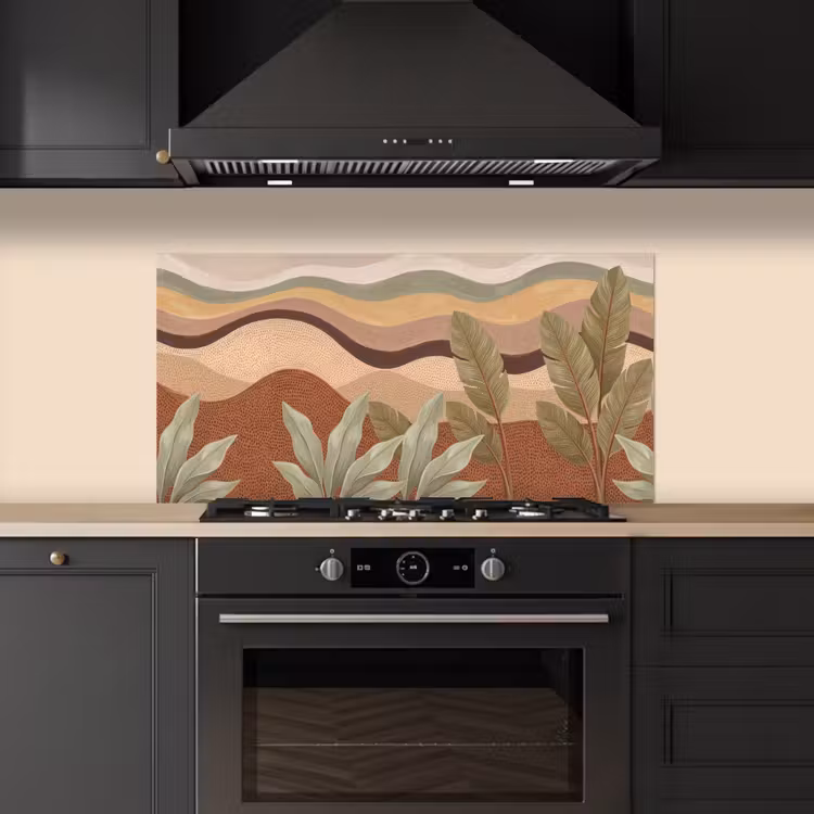 Natuur - Bladeren - Landschap - Abstract - Aardetinten keuken achterwand spatscherm middel -sfeer1