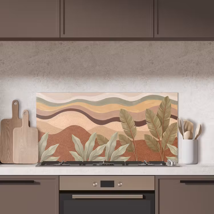 Natuur - Bladeren - Landschap - Abstract - Aardetinten keuken achterwand spatscherm middel -sfeer2