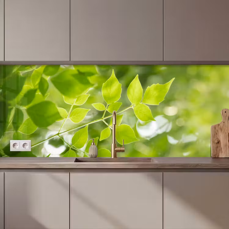 Natuur - Lente - Groen - Bladeren keuken achterwand 2 middel zz_3dshopping