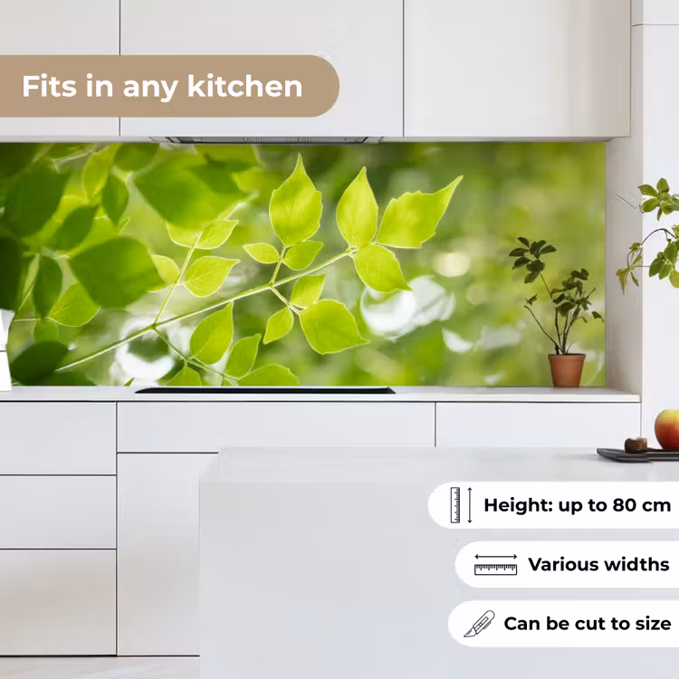 Natuur - Lente - Groen - Bladeren keuken achterwand 2 middel -sfeer4_UK
