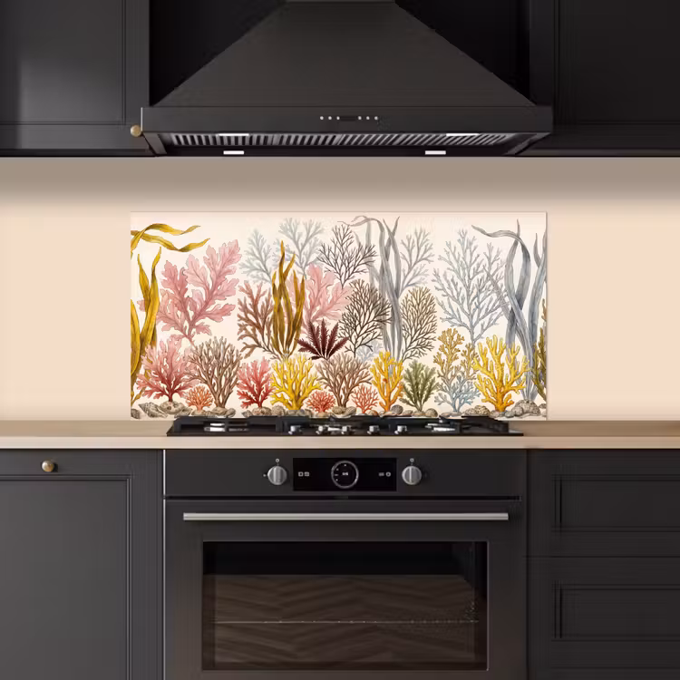 Natuur - Onderwater - Botanisch - Vintage - Kleurrijk keuken achterwand spatscherm middel -sfeer1