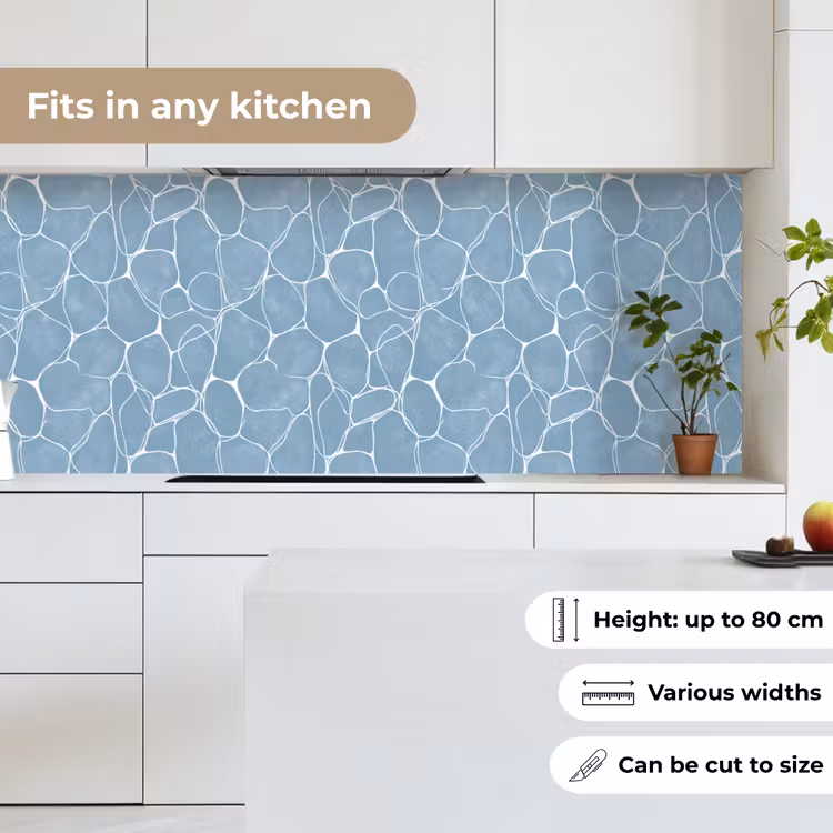 Organisch - Patroon - Blauw keuken achterwand 2 middel 871 -sfeer4_UK